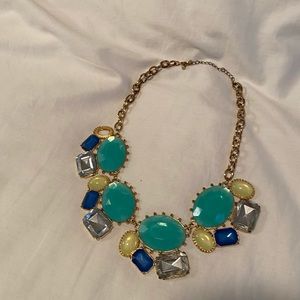 Multi colored statement necklace